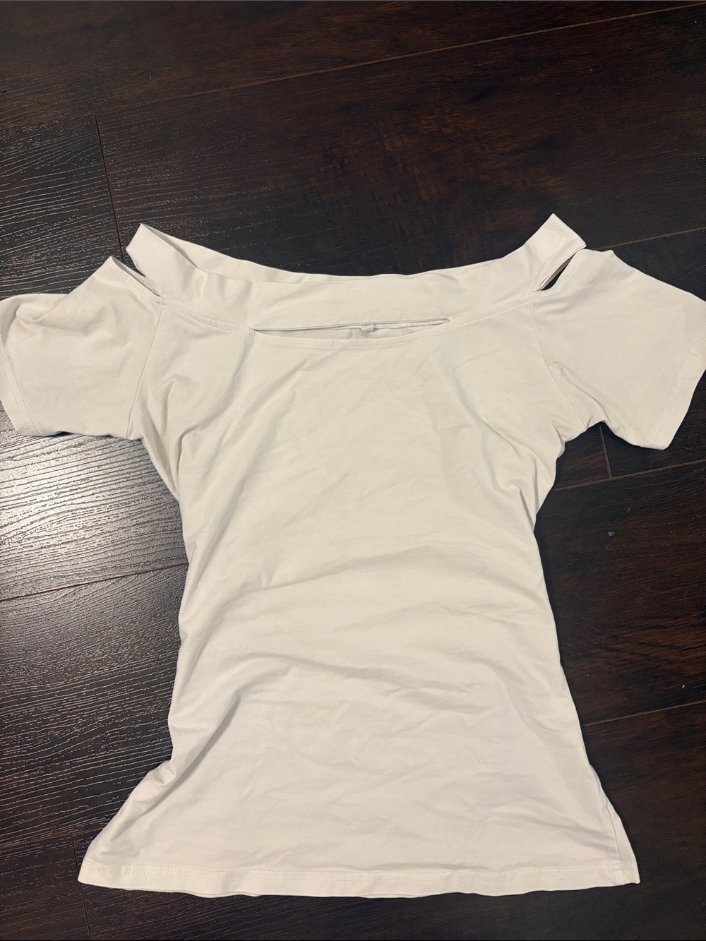 Y2K White Off-Shoulder top
